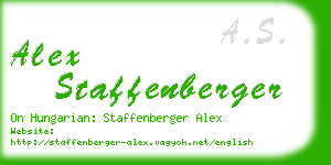 alex staffenberger business card